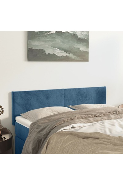 Concept Κομοδίνα, 2 τεμ., σκούρο μπλε, 72x5x78/88 cm, Βελούδο