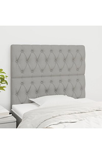 Concept Κομοδίνα, 2 τεμ., ανοιχτό γκρι, 90x7x78/88 cm, ύφασμα