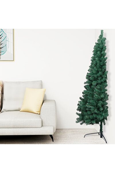 Concept Μισό τεχνητό χριστουγεννιάτικο δέντρο με βάση, πράσινο PVC 240 cm
