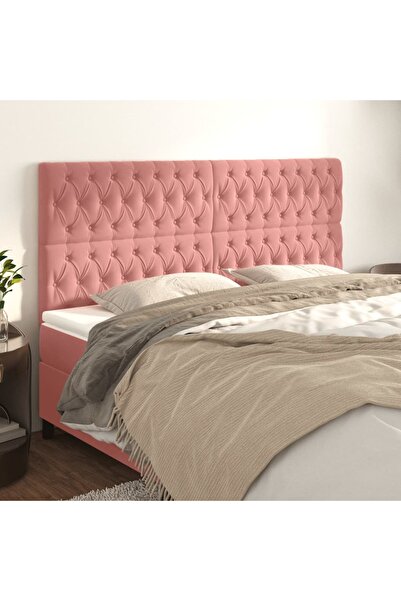 Concept Tăblii de pat, 4 buc, roz, 100x7x78/88 cm, catifea