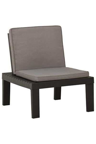 Concept Πολυθρόνα κήπου με Μαξιλάρι, γκρι, πλαστική