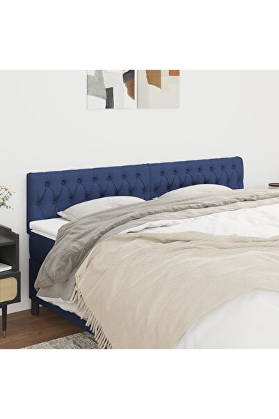 Concept Tăblii de pat, 2 buc, albastru, 90x7x78/88 cm, textil