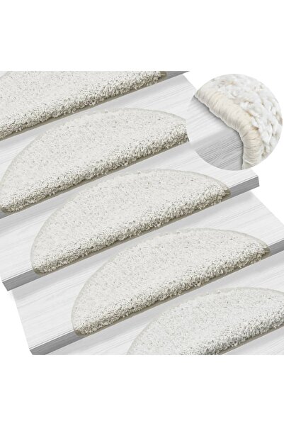 Concept Πατάκια σκάλας, 10 τεμ., λευκά, 65x25 εκ.