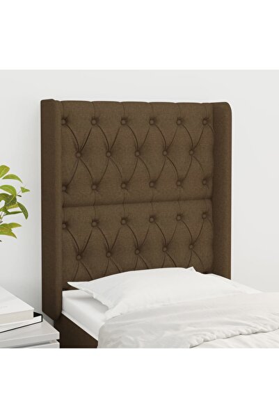 Concept Κεφαλάρι σκούρο καφέ με φτερά 83x16x118/128 cm ύφασμα