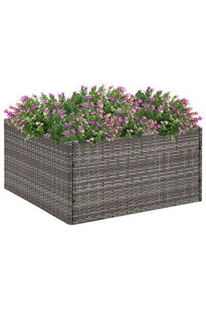Concept Γλάστρα κήπου, 80x80x40 cm, γκρι, πολυρατάν