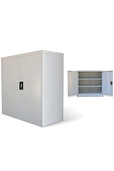 Concept Ντουλάπι γραφείου με 2 πόρτες, γκρι, 90 cm, ατσάλι