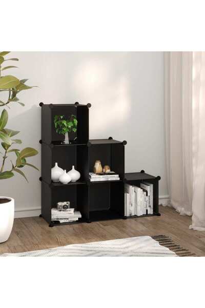Concept Organizator cub de depozitare, 6 cuburi, negru, PP