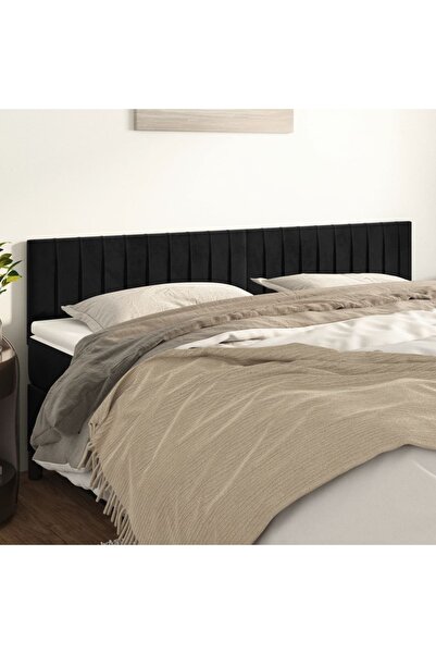 Concept Κομοδίνα, 2 τεμ., μαύρα, 100x5x78/88 cm, Βελούδο