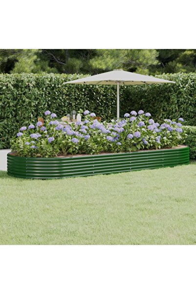 Concept Πράσινη γλάστρα κήπου 373x140x36cm ηλεκτροστατικά βαμμένη από ατσάλι