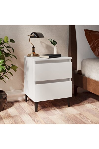 Concept Noptiere, 2 buc., alb, 40x35x50 cm, PAL