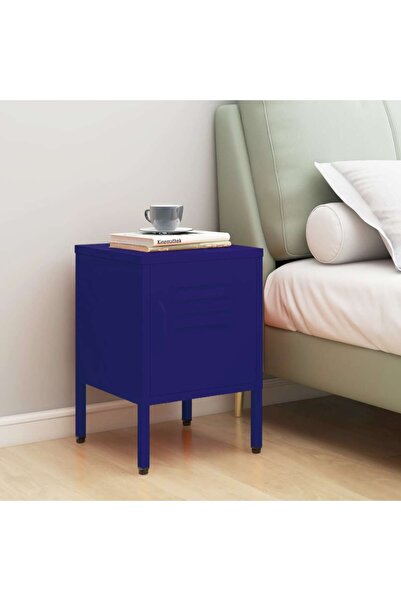 Concept Κομοδίνο, μπλε σκούρο, ατσάλι 35x35x51 cm