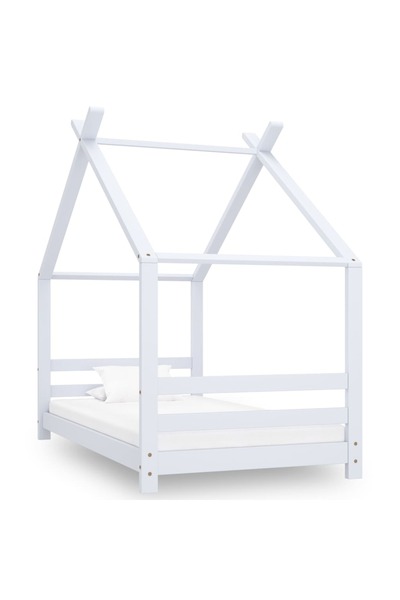 Concept Cadru pat de copii, alb, 80 x 160 cm, lemn masiv de pin