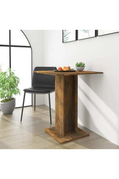 Concept Τραπέζι μπιστρό, καπνιστή δρυς, 60x60x75 εκ., επεξεργασμένο ξύλο