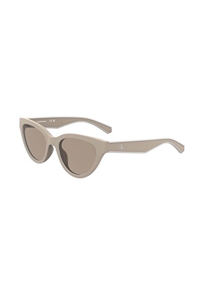 Calvin Klein Jeans CKJ 25301S 671 47 Çocuk Cat Eye Bej Kemik Güneş Gözlüğü