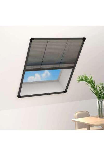 Concept Ecran insecte pentru ferestre, antracit, 80x100 cm, aluminiu