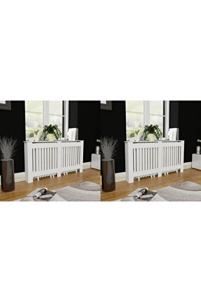 Concept Mască de calorifer, 2 buc., alb, 152 cm, MDF