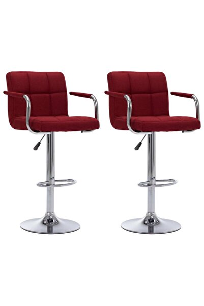 Concept Σκαμπό μπαρ, 2 τεμ., κόκκινο κρασί, ύφασμα