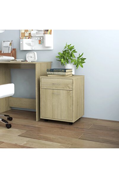 Concept Ντουλάπι με ρόδες, δρυς Sonoma, 45x38x54 cm, μοριοσανίδα