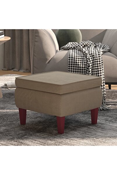 Concept Καρέκλα με ξύλινα πόδια, ανοιχτό γκρι, Βελούδο