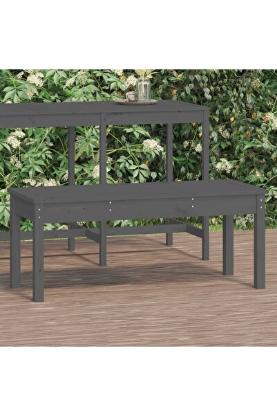 Concept Παγκάκι κήπου, γκρι, 109x44x45 cm, μασίφ ξύλο πεύκου