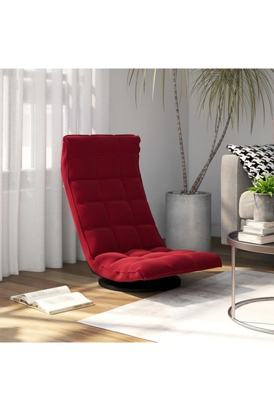 Concept Περιστρεφόμενη καρέκλα δαπέδου, κόκκινο κρασί, Βελούδο