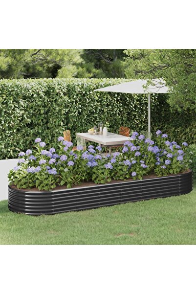 Concept Jardinieră antracit 324x100x36 cm oțel vopsit electrostatic
