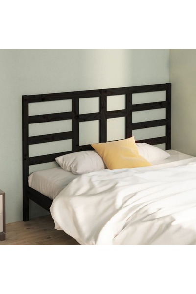 Concept Tăblie de pat, negru, 156x4x104 cm, lemn masiv de pin