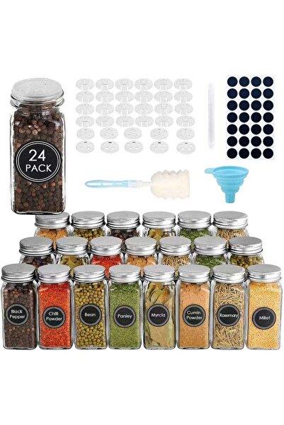Arabest Glass Jars, Empty Seasoning Jars with 300 Labels, 1 Pens and 1 Funnel...