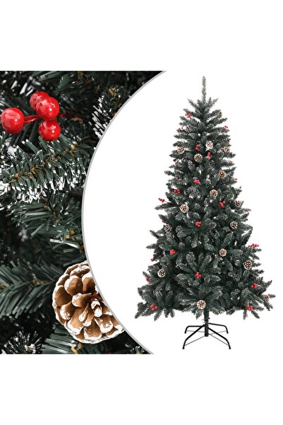 Concept Brad de Crăciun artificial cu suport, verde, 180 cm, PVC