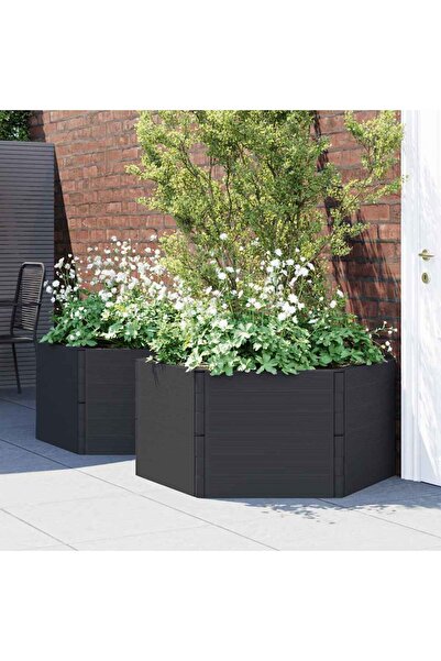 Concept Γλάστρες κήπου, 2 τεμ., ανθρακί, PP