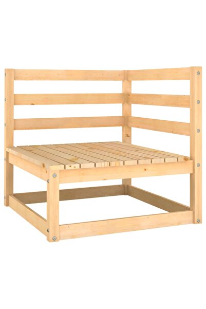 Concept Γωνιακός καναπές κήπου, από μασίφ ξύλο πεύκου