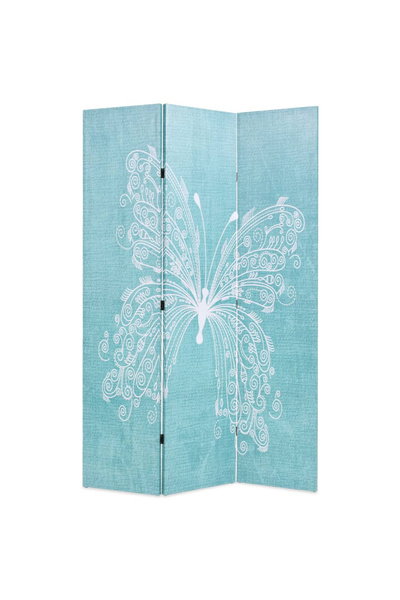 Concept Paravan de cameră pliabil, albastru, 120 x 170 cm, fluture