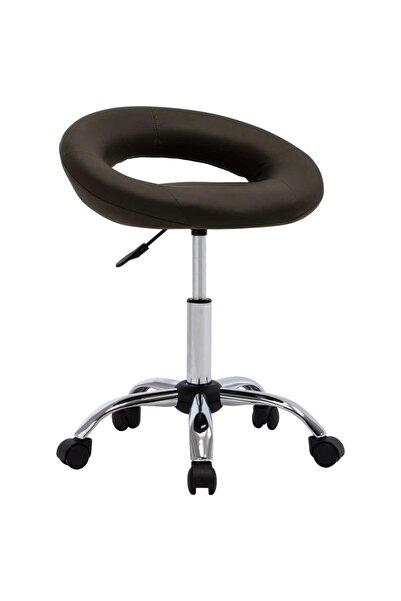 Concept Περιστρεφόμενη καρέκλα κουζίνας, καφέ, οικολογικό Δερμάτινο