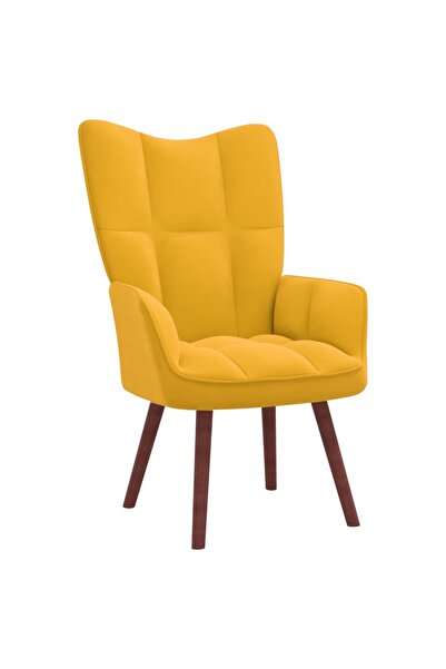 Concept Scaun de relaxare, galben muștar, catifea
