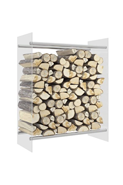 Concept Διαφανές σχάρα για καυσόξυλα από σκληρυμένο γυαλί 80x35x100 cm