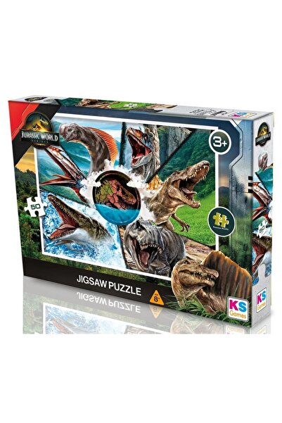 Ks Games لغز للأولاد مكون من 50 قطعة - عالم الجوراسيك - JW709 - للأعمار فوق 5...