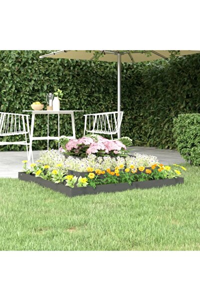 Concept Γλάστρα, γκρι, 110x110x27 cm, μασίφ ξύλο πεύκου