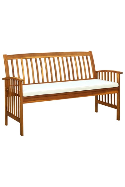 Concept Παγκάκι κήπου με Μαξιλάρι, 147 cm, από μασίφ ξύλο ακακίας