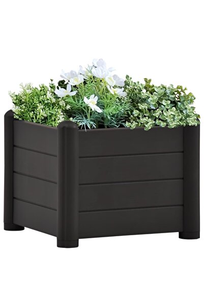 Concept Υπερυψωμένο παρτέρι κήπου, ανθρακί, 43 x 43 x 35 εκ., PP