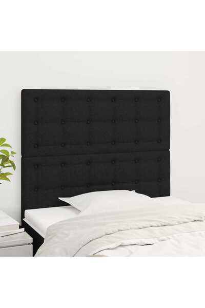 Concept Tăblii de pat, 2 buc, negru, 100x5x78/88 cm, textil