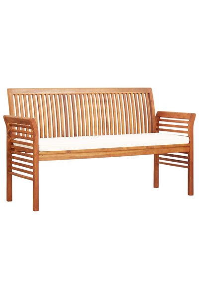 Concept Παγκάκι κήπου με 3 καθίσματα & Μαξιλάρι, 150 cm, από μασίφ ξύλο ακακίας
