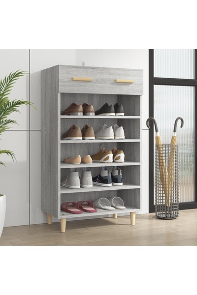 Concept Pantofar, gri sonoma, 60x35x105 cm, lemn compozit