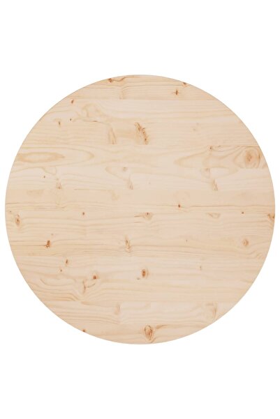 Concept Επιφάνεια τραπεζιού, Ø80x2,5 cm, μασίφ ξύλο πεύκου