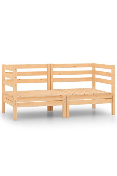 Concept Canapele de colț pentru grădină, 2 buc., lemn masiv de pin