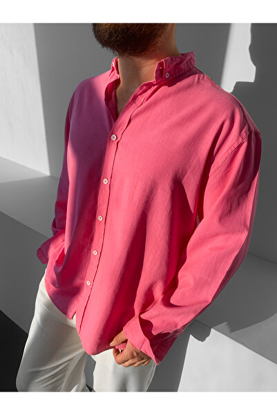 NO1 KONSEPT Oversized Gg Fresh Linen Long Sleeve Shirt