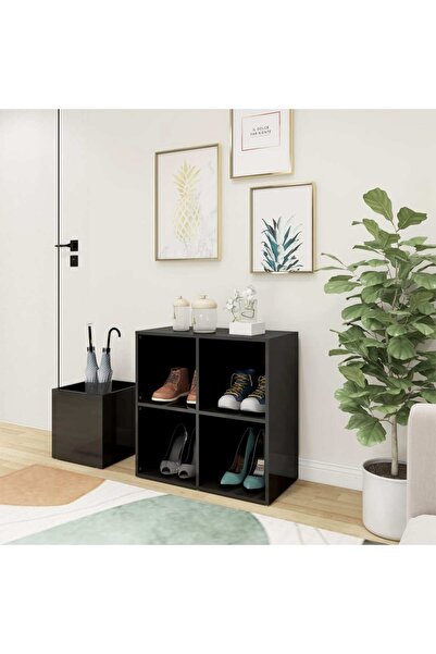 Concept Παπουτσοθήκη χολ, γυαλιστερό γκρι, 105x35,5x70 cm, μοριοσανίδα