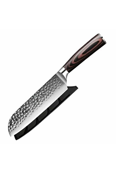 hocho Professional Santoku knife, Japanese steel HRC 60, hand-hardened, Delux...