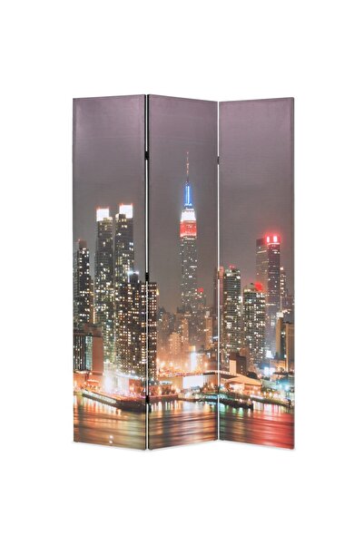 Concept Paravan cameră pliabil, 120x170 cm, New York pe timp de noapte