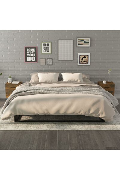 Concept Noptiere, 2 buc., stejar fumuriu, 40x35x47,5 cm