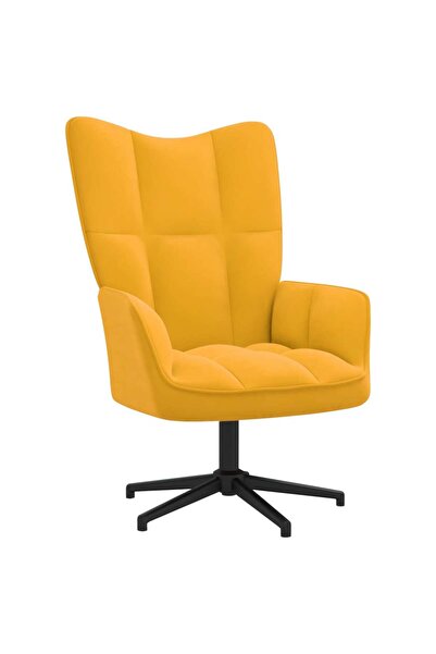 Concept Πολυθρόνα, μουσταρδί, Βελούδο